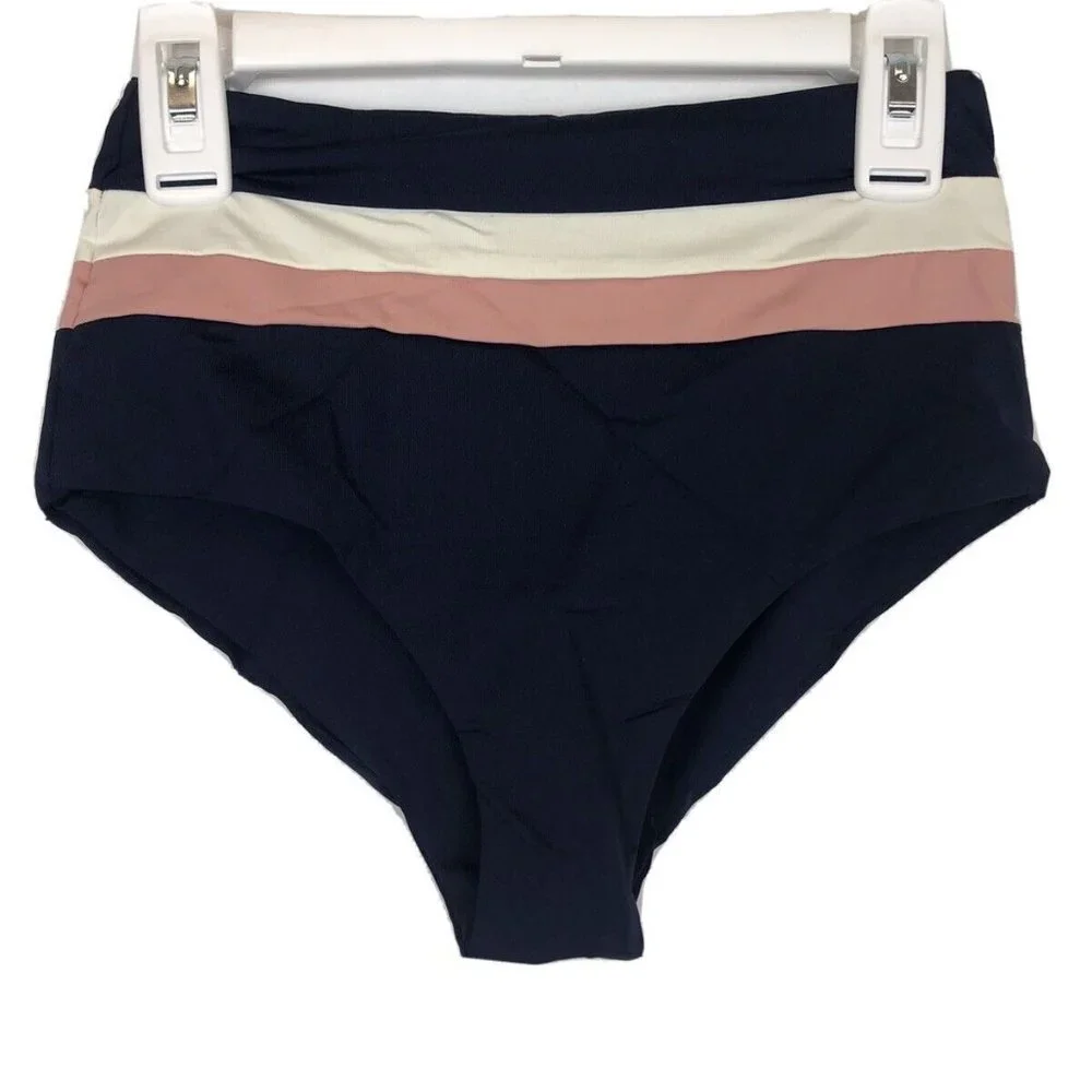 L Space, Womens Portia St Color Block Bikini Bottom, Size Small